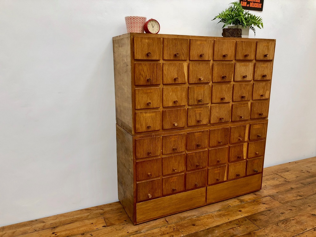 Mid Century Teak Index Card Cabinet Antique Vintage And Retro