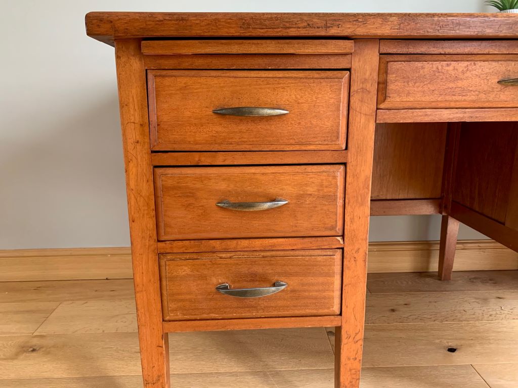 Mid Century Schoolmasters Desk Antique, Vintage and Retro Furniture