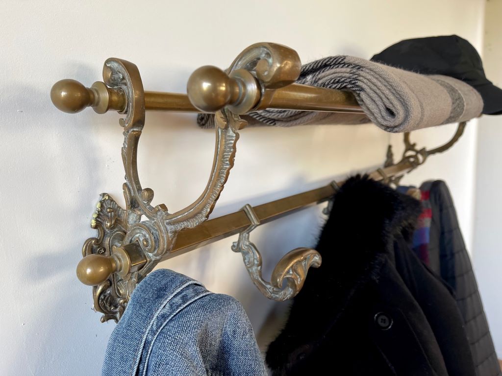 19th Century Victorian Coat Rack in Brass Antique, Vintage and Retro