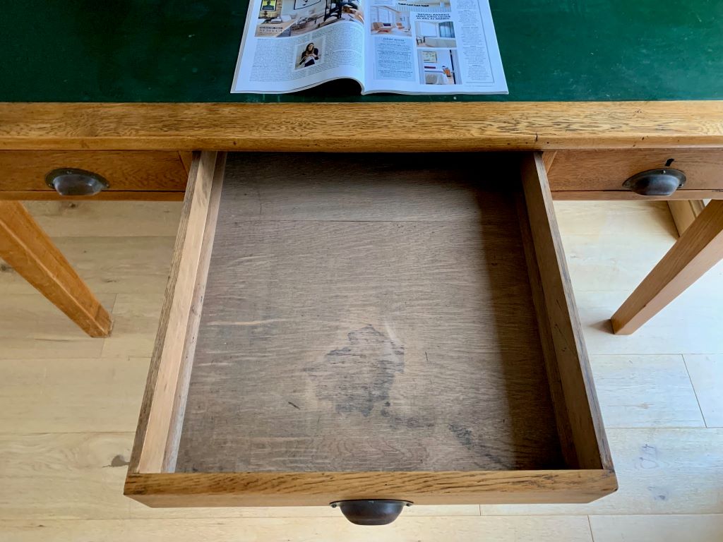 Large 1930's George V Oak Desk – Antique, Vintage and Retro Furniture